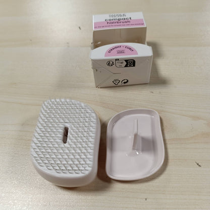 271973 - Tangle Teezer Furçë flokësh Compact Styler Detangler – Për flokë të lagur dhe të thatë – Furçë detangler për të gjitha llojet e flokëve – Ngjyrë rozë e artë e fildishtë