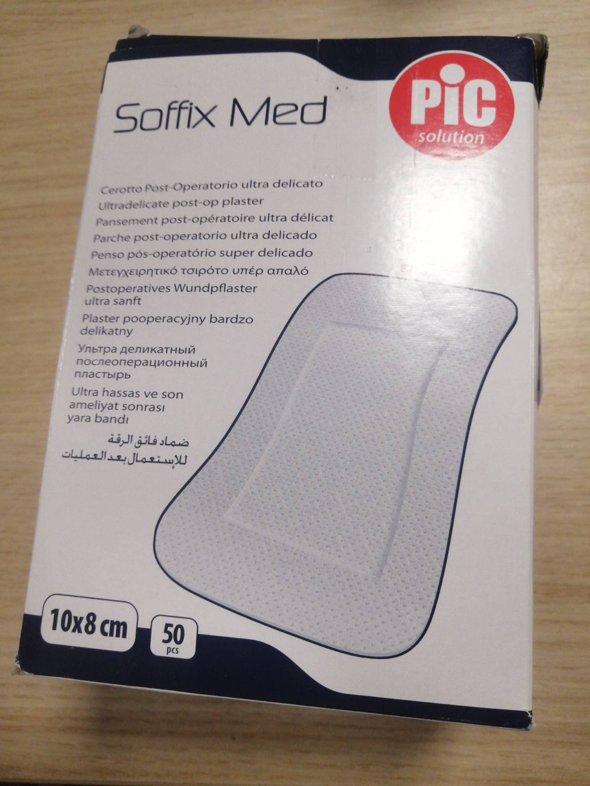 272071 - PIC SOLUTION SOFFIX MED ULTRA DELICATE, Fasha Postoperative, 10 cm Gjatësi X 8 cm Gjerësi, 50 copë, 100 gr