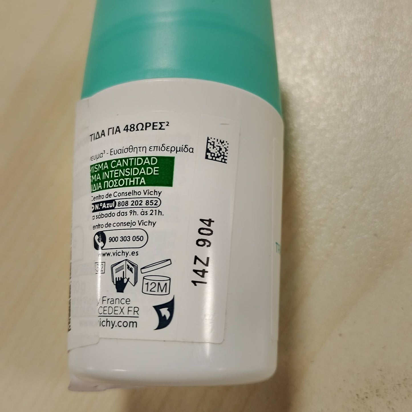 272183 - VICHY Deodorant Roll-On Dermo-Tolerance, 50 ml, për të gjitha llojet e lëkurës, efektivitet i dyfishtë