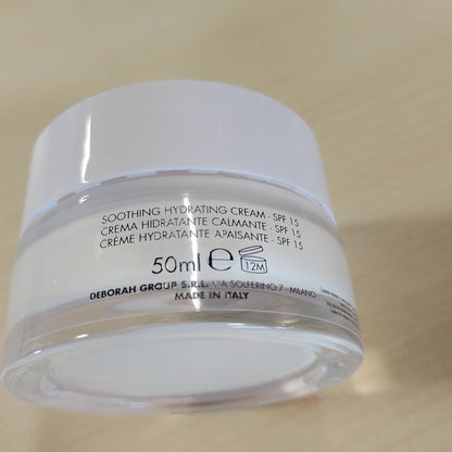 272357 - DERMOLAB Krem hidratues qetësues për fytyrën, 50 ml, me acid hialuronik, SPF 15.