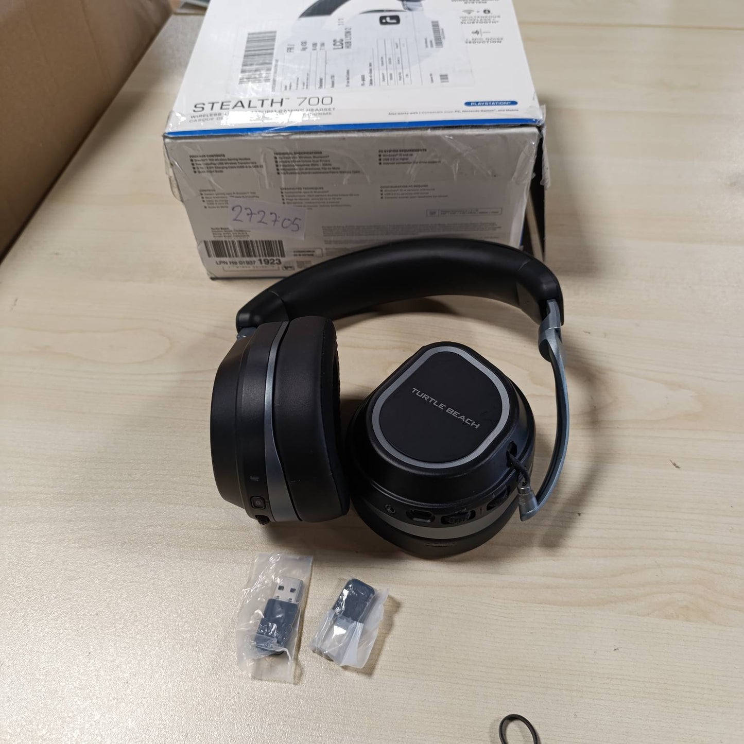 272705 - Turtle Beach Kufje pa tel për lojëra Stealth 700, Bateri 80 orë, Drajverë 60 mm, Transmetues të dyfishtë dhe Bluetooth për PS5, PS4, PC dhe celular