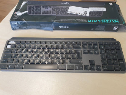 272787 - LOGITECH MX KEYS Tastierë pa tel, marrës Bluetooth dhe USB, lidhje USB-C, jetëgjatësi baterie 5 mujore, funksion ndërrimi i lehtë, taste me ndriçim nga prapa, PC/Mac, QWERTZ - grafit