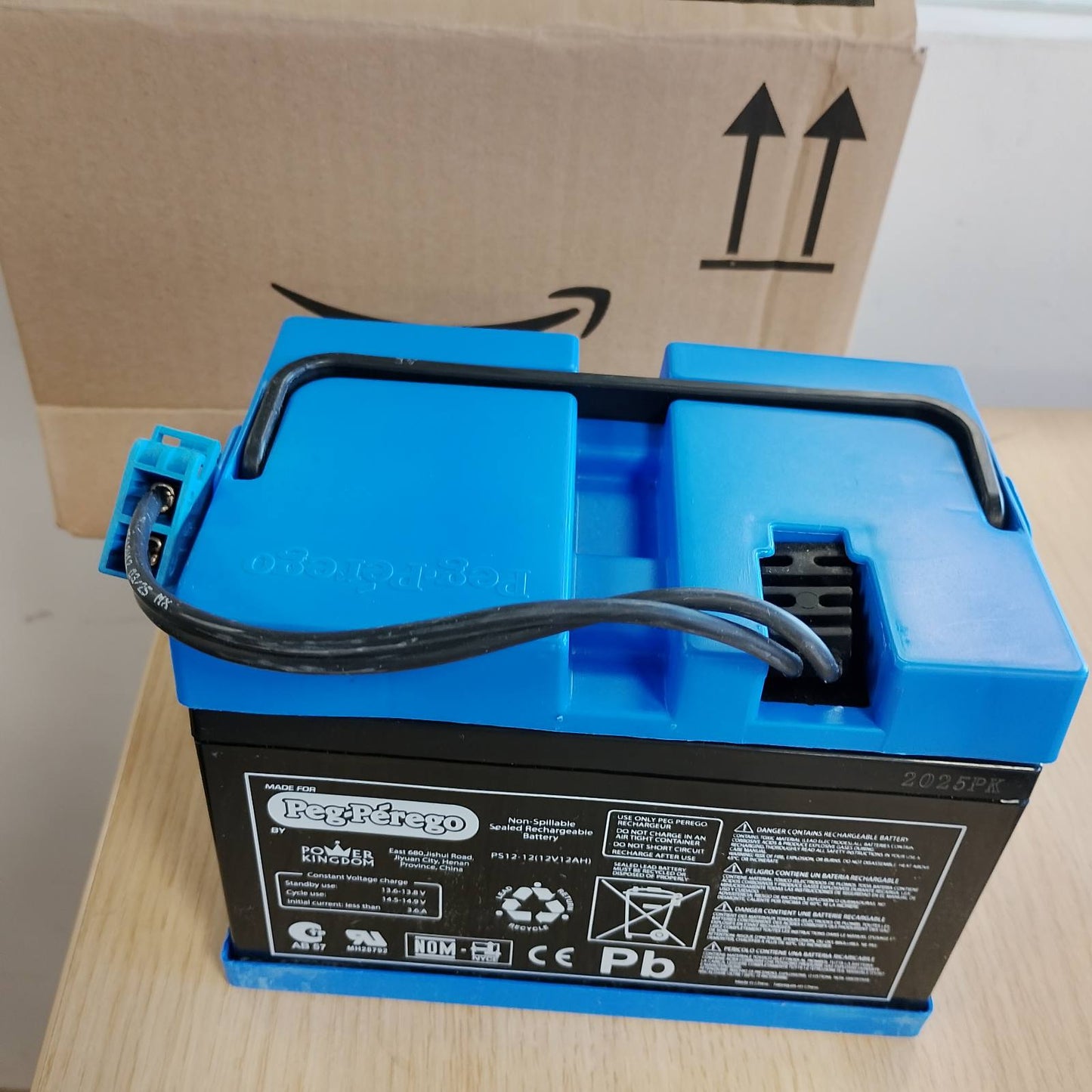 272853 - PEG Bateri 12V/12Ah - Pjesë Zëvendësuese Origjinale e Rikarikueshme për Automjetet Elektrike Peg Perego
