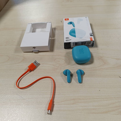 272884 - JBL Wave Flex 2, Kufje pa tel Bluetooth, 40 orë jetëgjatësi baterie, JBL Pure Bass, Teknologji Smart Ambient, IP54, blu