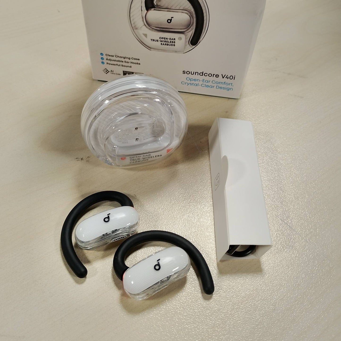 272911 - Anker Soundcore V40i Kufje me Vesh të Hapur, Kufje pa Tel, Bas 2X më të Thellë, IP55, 21 orë Kohë Luajtjeje, Bluetooth 5.4