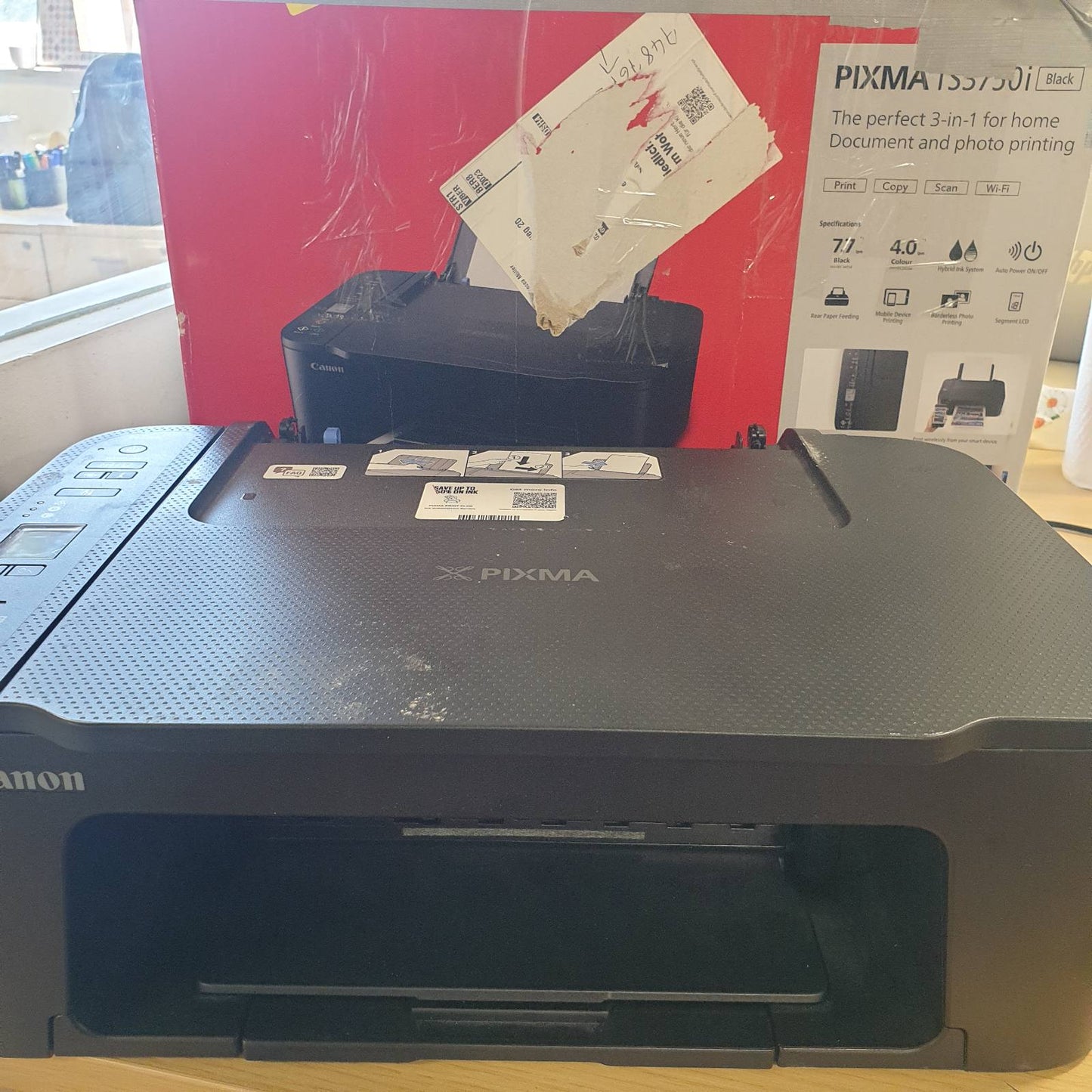 272919 - CANON PIXMA TS3750i: Printer me bojë me ngjyra pa tel, A4, printim, fotokopjim, skanim, i pajtueshëm me PIXMA Print Plan, printim fotografish pa bordura