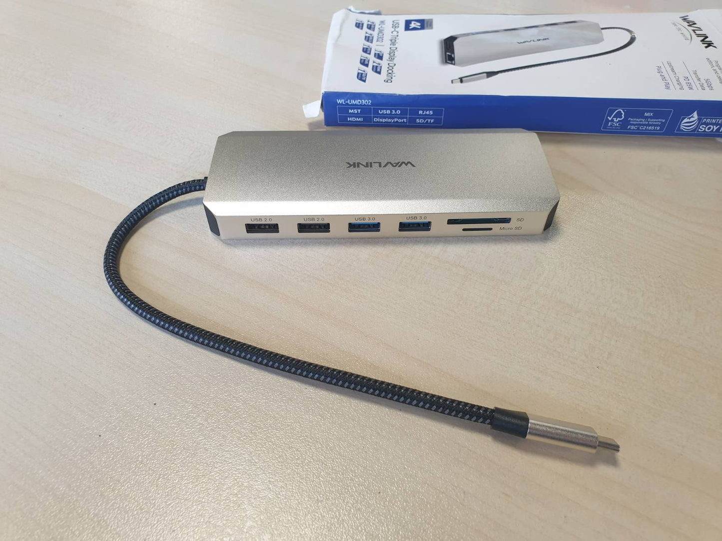 273134 - WAVLINK Stacion Dokimi USB-C për Monitorë të Dyfishtë, Stacion Dokimi me Dy HDMI, DP, 100W PD, USB 3.0 dhe 2.0, RJ45, Slote SD/TF, Audio/Mikrofon, I pajtueshëm vetëm me Kompjuterë Windows