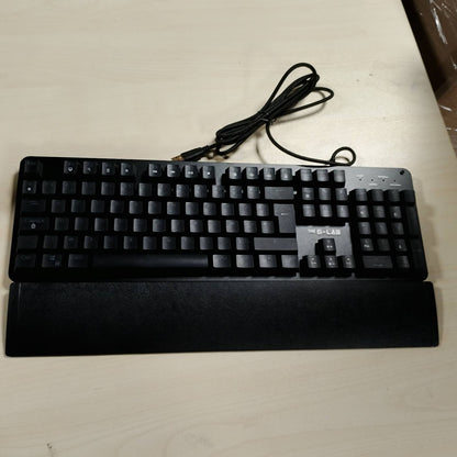 273275 - G-LAB Tastiera Mekanike për Lojëra Keyz Carbon E, Çelësa AZERTY Blue, Ultra Precize - 16 Efekte Ndriçimi nga Prapa - Mbështetëse Magnetike për Kyçin e Duart - E Përputhshme me PC PS4/PS5 Xbox One/Series X