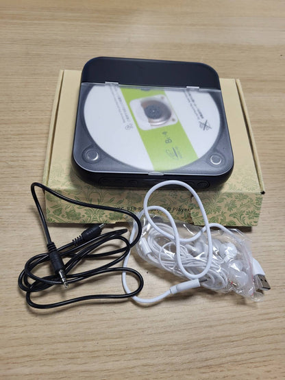 273334 - CD player portativ me Bluetooth 5.3, CD player i rikarikueshëm, altoparlantë HiFi të integruar, ekran LCD, mbështet CD/AUX/USB