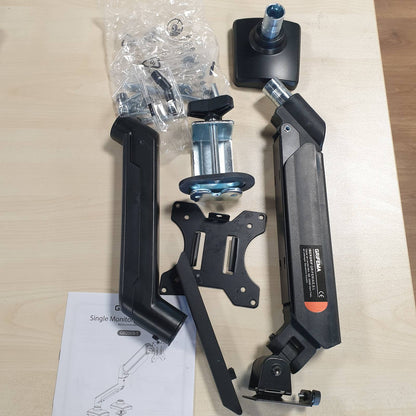 273425 - GRIFEMA Mbajtëse monitori me sustë gazi GB2003-1 për ekrane 13-32 inç, e rregullueshme në lartësi, VESA 75x75/100x100, peshë 2-9 kg, e zezë