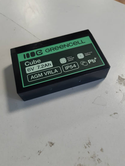 273512 - Green Cell Bateri AGM 6V 7.2Ah, Bateri zëvendësuese VRLA me plumb-acid, Bateri xheli e papërshkueshme nga ciklet, për lodra elektrike, furnizim me energji alarmi emergjence, automjete për fëmijë
