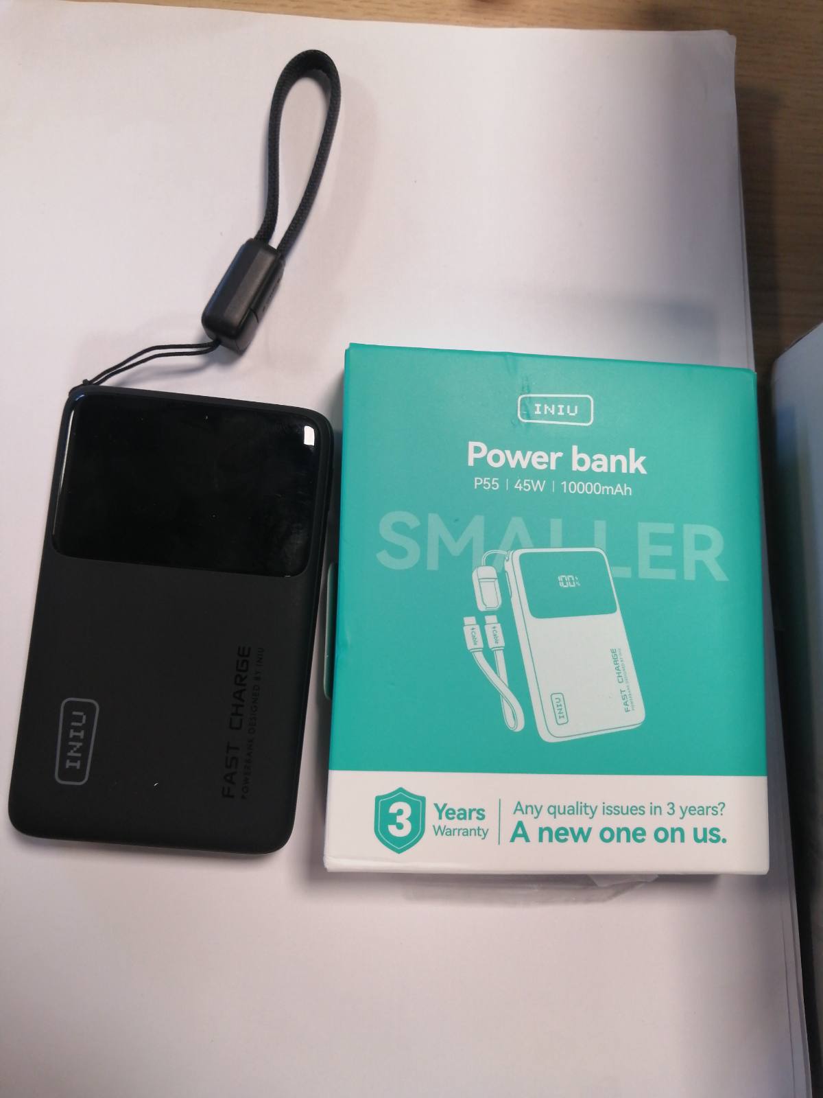273523 - INIU Bateri e jashtme, mini bankë energjie me karikim të shpejtë 10000mAh 45W me kabllo USB-C të shkëputshme, e lejuar për në aeroplan, bateri portative për iPhone 17 16 Samsung S25 Xiaomi iPad etj.
