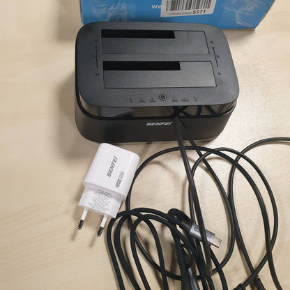 273576 - BENFEI Stacion Dokimi për Hard Disqe me Funksion Klonimi Jashtë Linje UASP, Dokim USB-C me Dy Gryka për HDD/SSD 2.5/3.5", Deri në 5 Gbps | Instalim pa Vegla