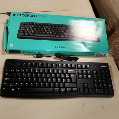 273778 - LOGITECH K120 Tastiera me Tel për Windows, Faqosje Belge AZERTY, E Zezë