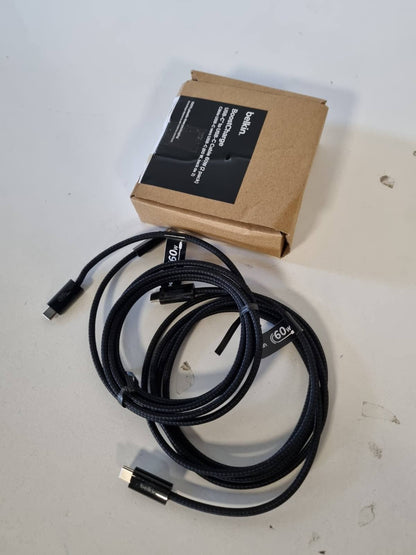 274014 - BELKIN Kabllo karikimi me 2 copë të thurura USB-C në USB-C, 1.5 m, 60W, i përkulshëm, fleksibël për karikim të shpejtë, për iPhone 17 dhe 16, Galaxy S25, Pixel 10, iPad Pro, etj. – i zi