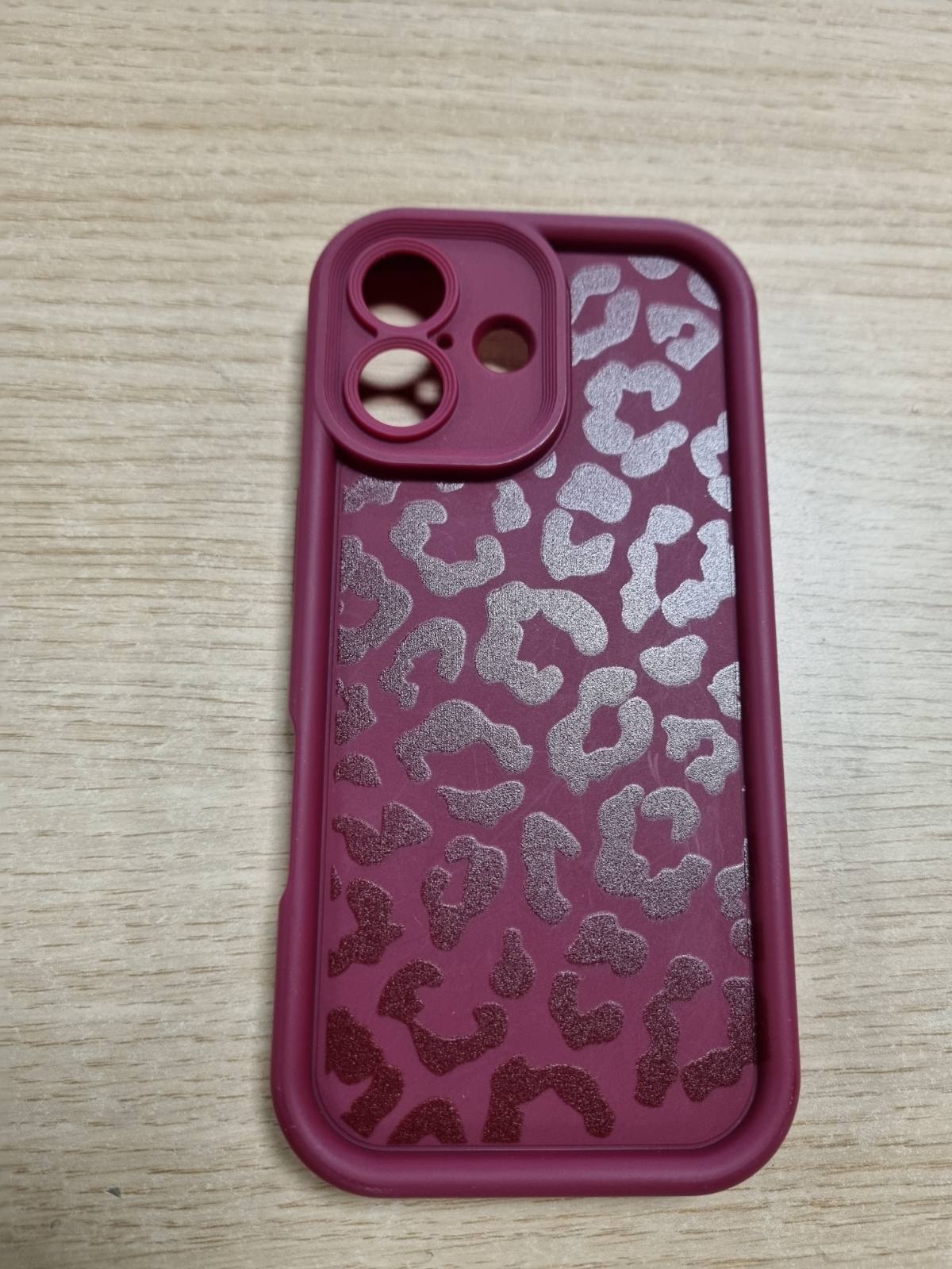 274019 - NEWSEEGO Mbrojtëse me Printim Leopardi për iPhone 17, mbulesë TPU e hollë dhe e butë, rezistente ndaj goditjeve, për iPhone 17 6.3 inç, e kuqe vere