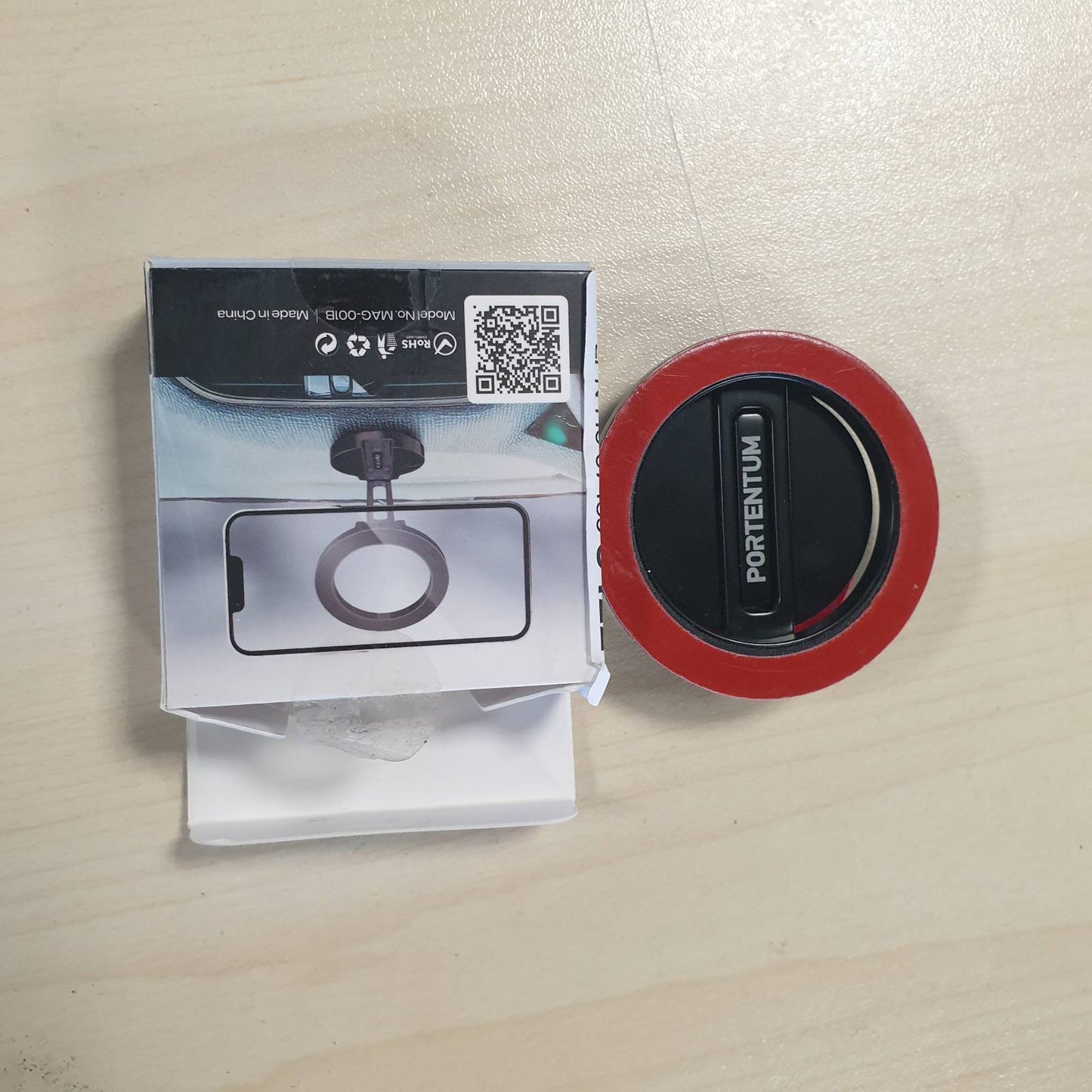 274091 - PORTENTUM Mbajtëse Telefoni për Makinë e Palosshme për Magsafe – Me Lidhje Magnetike (20x N52) dhe Rrotullim 360° – E Zezë