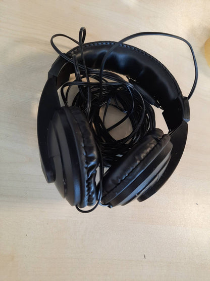 274472 - T'N'B - Kufje për TV me Tel, Kabllo 8 Metrash, Kontroll i Integruar i Volumit, Përshtatës Jack 6.35 mm i Përfshirë, I Përputhshëm me TV, Hi-Fi, Smartphone, PC dhe Konsolë - E Zezë