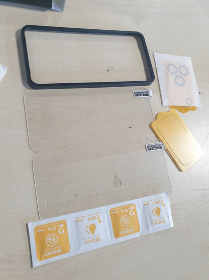 274477 - Kit i RI me 4 pjesë, 2 mbrojtës ekrani prej qelqi të temperuar për iPhone 17 Pro Max (6.9 inç) dhe 2 mbrojtës kamere të pasme - Kit mjetesh për instalim të lehtë - Rezistent ndaj gërvishtjeve - Ultra rezistent - HD i qartë