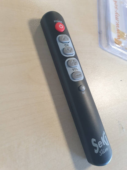 274518 - SeKi Telekomandë universale mësimore Slim e zezë me butona të mëdhenj