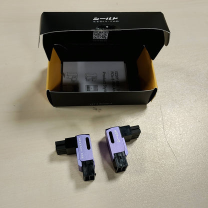 274524 - EZDIY-FAB Adaptues energjie GPU PCIe me 8 kunja, lidhës 90 gradë, dizajn alumini, për kartë grafike standarde - pako me 2 pjesë