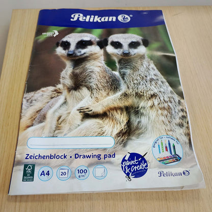 274710 - Pelikan Bllok vizatimi A4, 20 fletë letre të bardhë 100g, 1 copë, (motive të ndryshme - nuk ka mundësi zgjedhjeje)