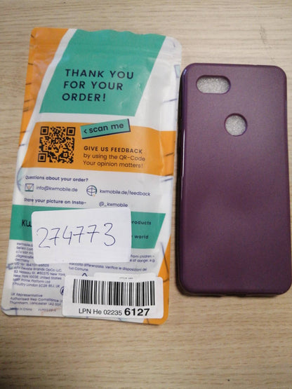 274773 - KWMOBILE Mbrojtëse e pajtueshme me Google Pixel 3a, e butë prej silikoni, Vjollcë e purpurt
