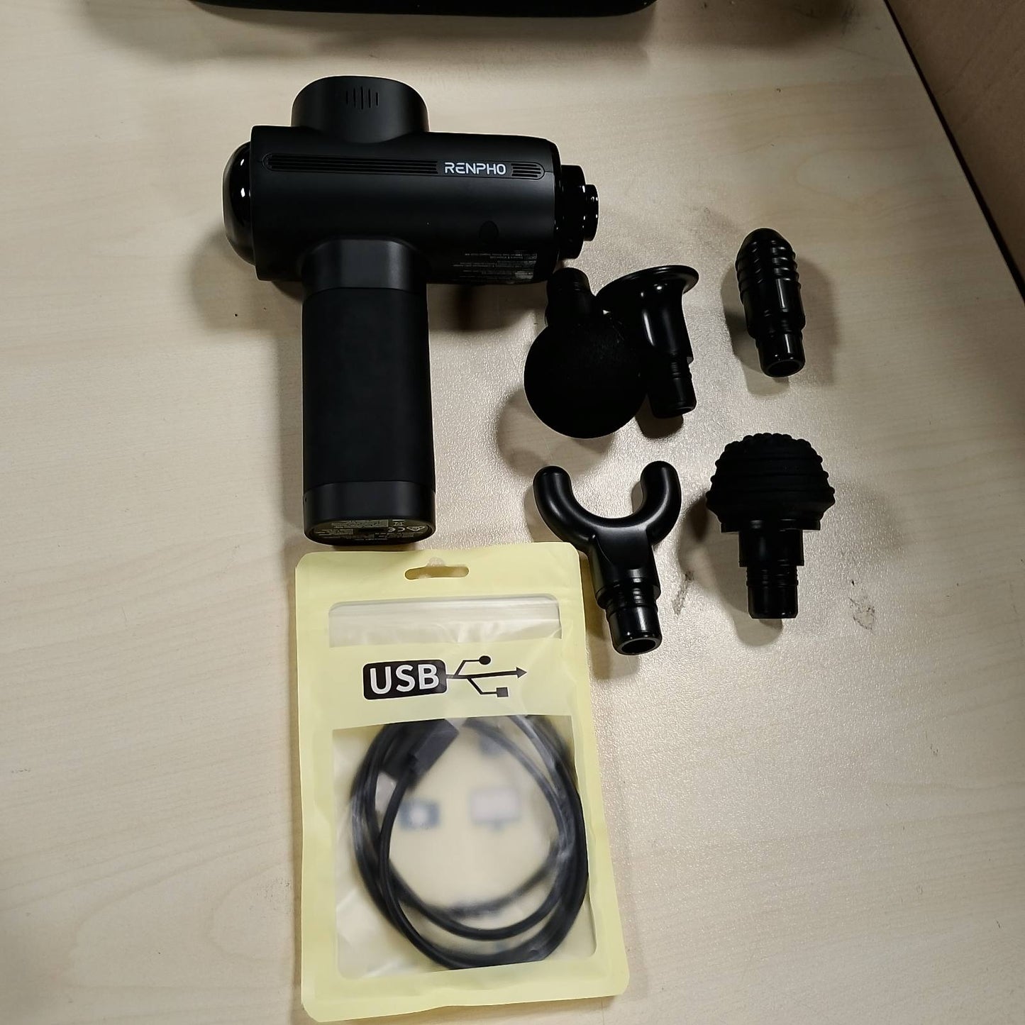 274924 - RENPHO Pistoletë masazhi deri në 3200 RPM, Masazhues me pistoletë masazhi me portë karikimi USB-C për lehtësim të relaksimit të muskujve
