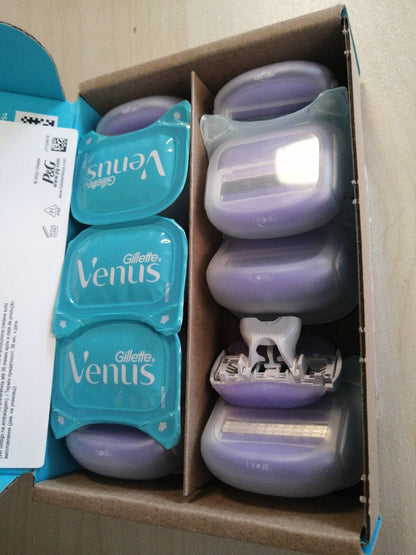 275232 - GILLETTE Brisqe rroje Venus Comfortglide Breeze për femra, 10 tehe zëvendësuese origjinale për brisqe të lagura, 3 tehe për heqje të butë, të plotë dhe afatgjatë të qimeve.