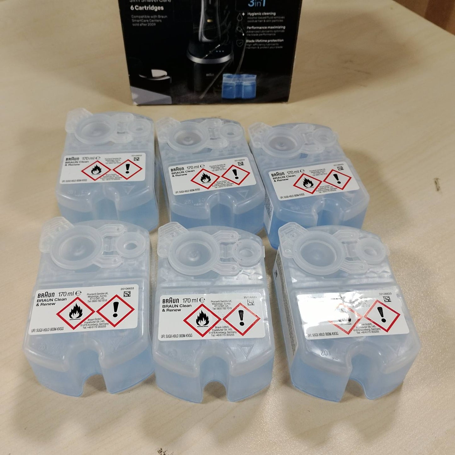 275286 - BRAUN Fishekë pastrimi 3-në-1 ShaverCare, Pako me 6, pastron rrojet 10 herë më mirë se uji