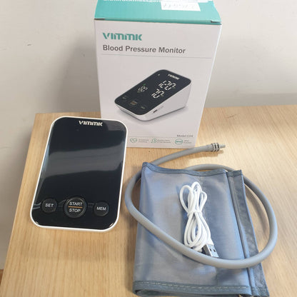 275417 - VIMMK Monitor Dixhital i Presionit të Gjakut për Krahun e Sipërm, Ekran LED, Zbulim të Aritmisë, Matje Pulsit, 2 x 120 Cilësime Memorie, Madhësia e Manshetës 22-40 cm