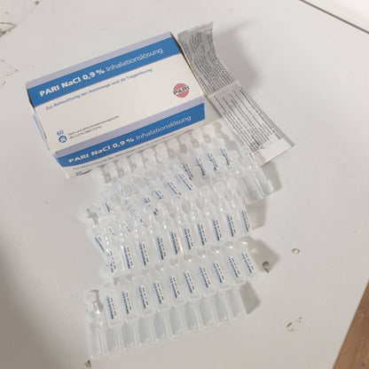 275751 - PARI Tretësirë inhalimi për fëmijë dhe të rritur | 60 ampula me tretësirë inhalimi 2.5 ml NaCl 0.9 | Sterile dhe pa konservues