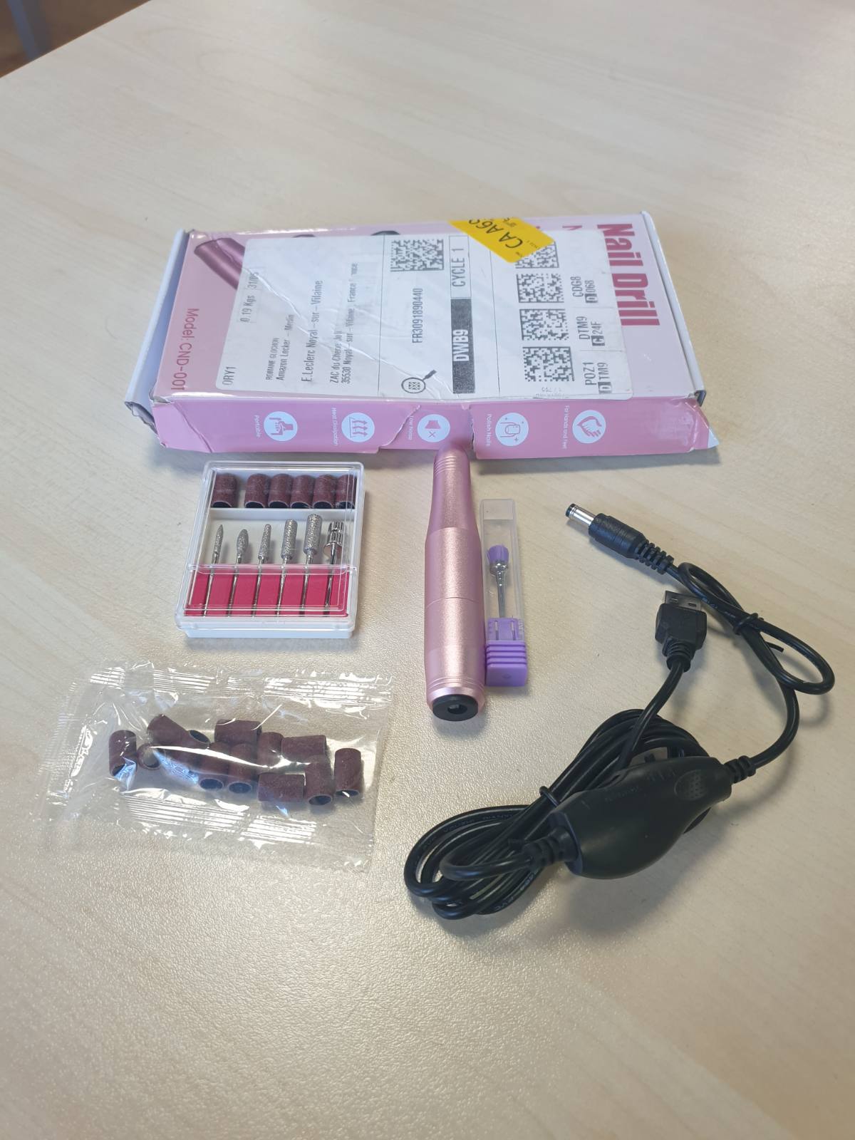 275882 - Limë elektrike thonjsh, stërvitje profesionale thonjsh 20000RPM, limë elektrike thonjsh me shpejtësi të rregullueshme, komplet manikyrash elektrik portativ për thonj akrilikë dhe xhel