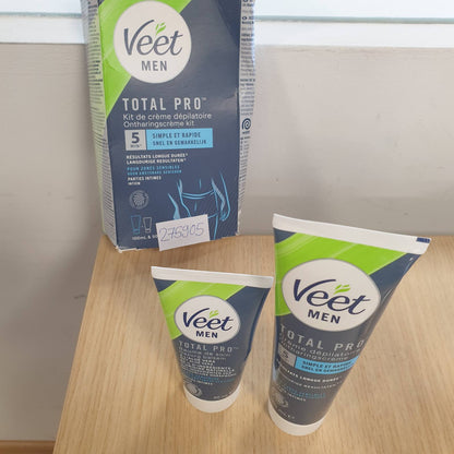 275905 - VEET Men - Kit për Depilim në Zonën Intime - Krem Depilues 100ml dhe Balsam Kujdesi 50ml - Zona të Ndjeshme