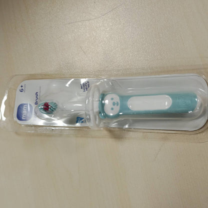 275972 - MAM Furçë dhëmbësh Baby's Brush, furçë për fëmijë me dorezë të shkurtër, për pastrim të butë të dhëmbëve, për fëmijë nga 6+ muaj, ngjyrë turkeze