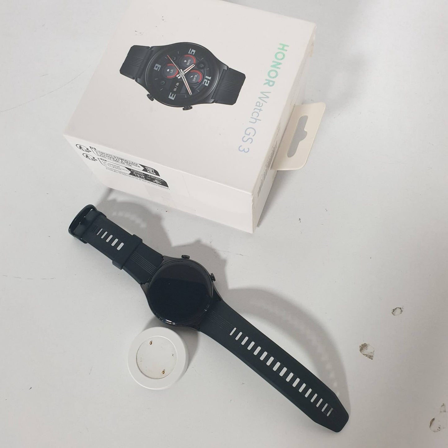 276075 - HONOR WATCH GS 3 – Orë inteligjente 46 mm për burra dhe gra, matës ngopjeje, gjurmues fitnesi, jetëgjatësi baterie 14-ditore, pedometër, monitor i rrahjeve të zemrës, rezistencë ndaj ujit 5 ATM, GPS, ekran AMOLED 1.43 inç 326PPI për Android