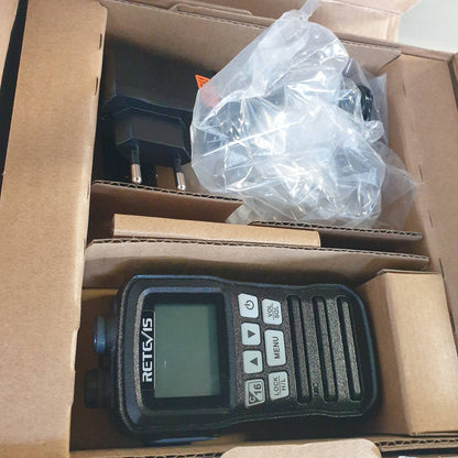276277 - RADIO ME RADIO DETARE RETEVIS RM01, IP67, E PAPËRSHKUESHME NGA UJI, VHF PORTATIVE DETARE, ME DRIDHJË, ME 88 KANALE LUNDRUSE, RADIO DYPALËSHE PËR KAJAK DHE PESHIM ME VARKË (E ZEZË, 1 PAKO)