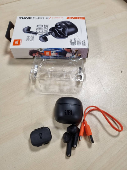 276309 - JBL Kufje Tune Flex 2, Bluetooth në vesh me anulim zhurmash, kohë riprodhimi 48 orë, IP54, dizajn ergonomik, e zezë