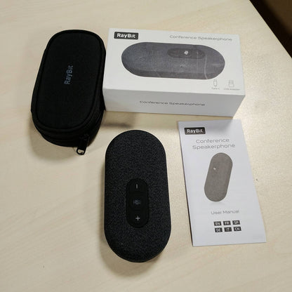 276338 - RAYBIT Altoparlant dhe mikrofon për konferenca USB, kapës zëri 360 gradë, ulje zhurme, anulim jehone, i pajtueshëm me Zoom, ekipe, Skype, PC, laptop, desktop