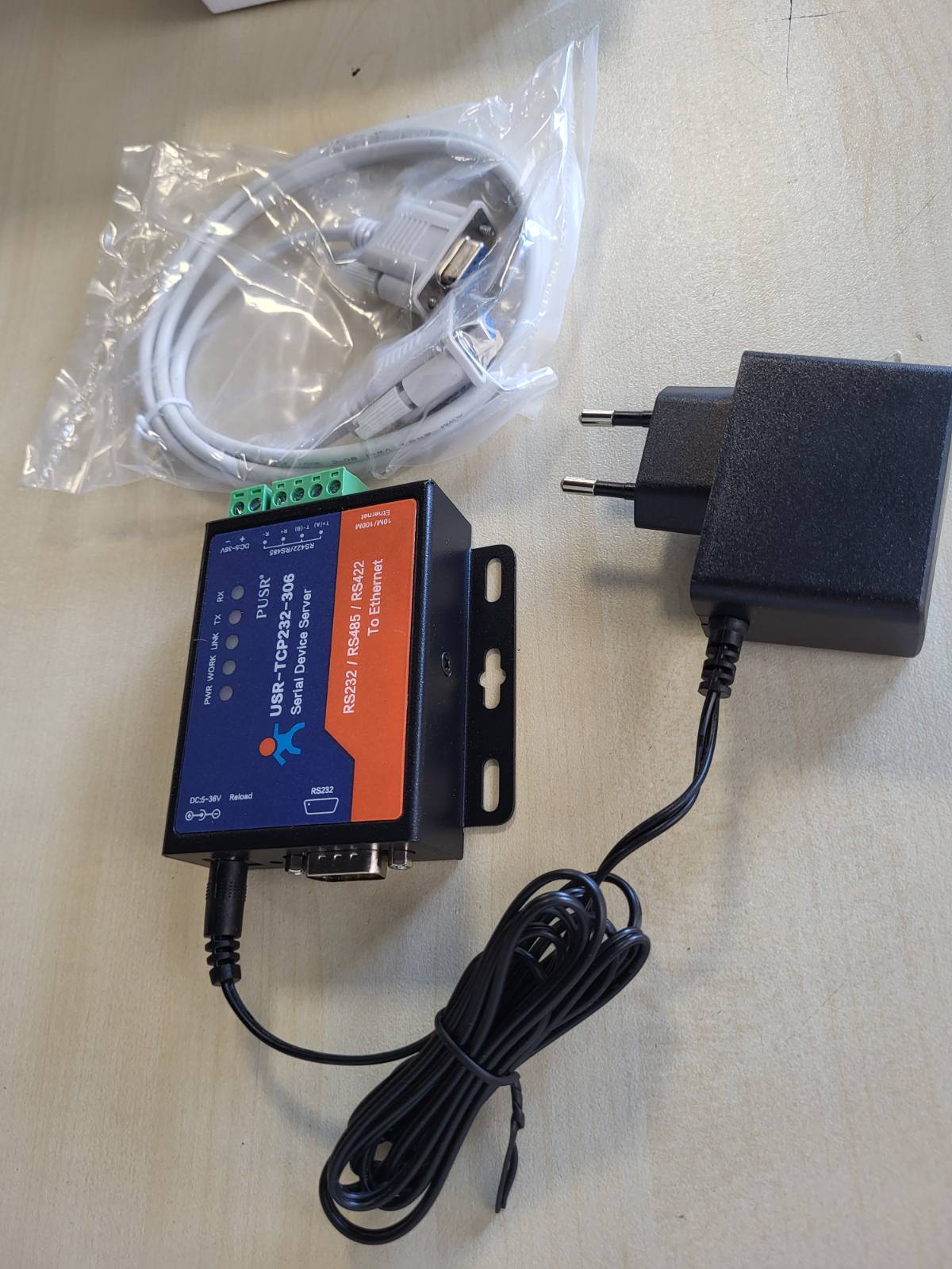 276494 - PUSR TCP232-306, RS232 RS485 RS422 në Ethernet, TCP IP Modbus Gateway Server, i Pajisjes Seriale, Konvertues Serial në Ethernet
