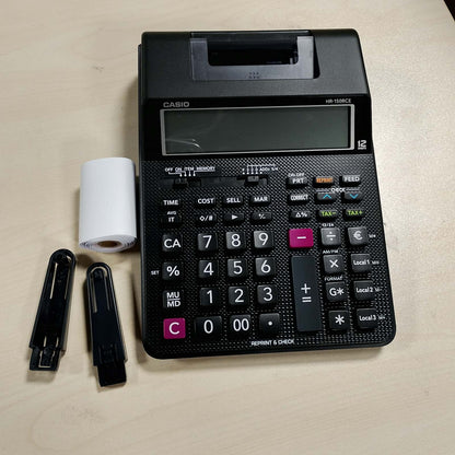 276547 - CASIO HR-150RCE Kalkulator për tavolinë me printim, 12-shifror, printim me 2 ngjyra, funksion post-printimi