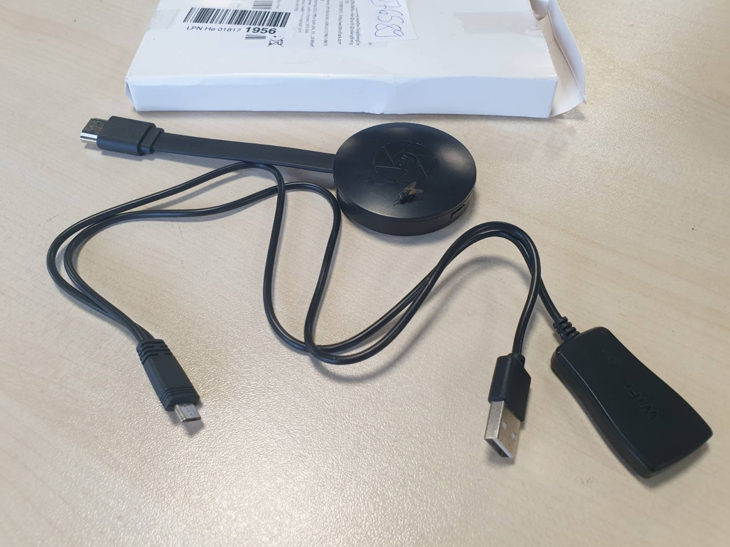 276589 - CHROMECAST Pajisje Chromecast për Televizor, Dongle për Ekran pa Tel WiFi, Adaptor për Ekran pa Tel HDMI, Transmetim 4K, Mbështet Android/iOS/Windows/Mac