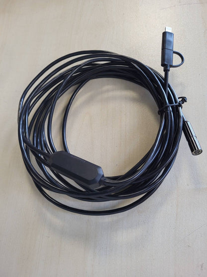 276613 - FERDIIZ Kamerë Endoskopi me Dritë - HD 1920P, 5M, IP67, 8 LED, Spirale Pastruese 160cm