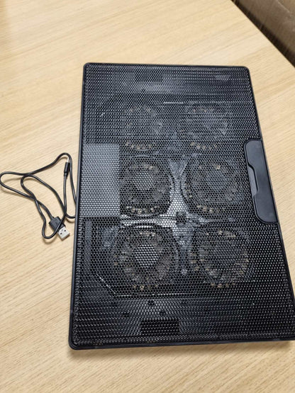 276659 - AMAZON BASICS Mbështetëse për Laptop me 6 Ventilatorë të Qetë, për Laptopë 12-17 inç, me Porta USB-A dhe USB-C, e Rregullueshme në Lartësi