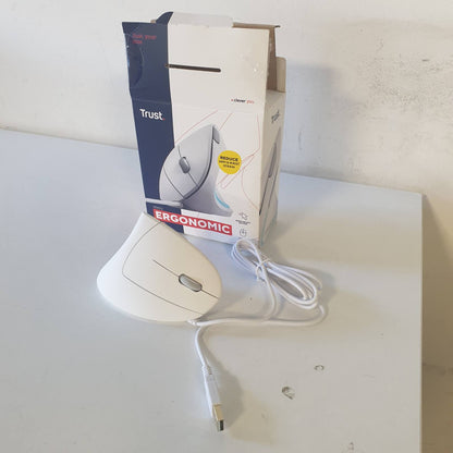 276680 - TRUST Maus Vertikal Verto, 1000-1600 DPI, Ergonomik, 6 Butona, USB, i Bardhë