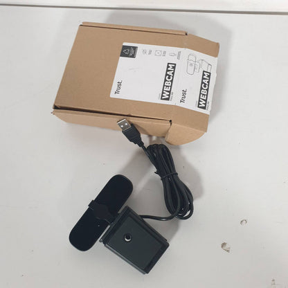 276767 - Trust Oran Kamera Web 1080p me Mikrofon dhe Filtër Privatësie | 30 FPS | 85% Plastikë e Ricikluar | për Laptop, Mac, Windows, Zoom, Teams