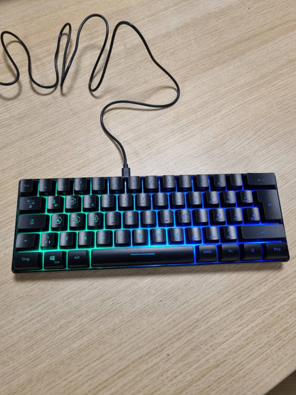 276784 - Speedlink Letos Tastierë për Lojëra RGB 60%, me tel, kabllo USB-C e shkëputshme, anti-ghosting, QWERTZ, e zezë