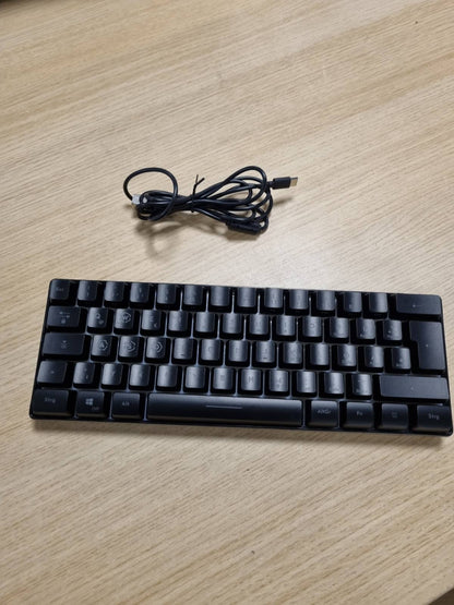 276784 - Speedlink Letos Tastierë për Lojëra RGB 60%, me tel, kabllo USB-C e shkëputshme, anti-ghosting, QWERTZ, e zezë