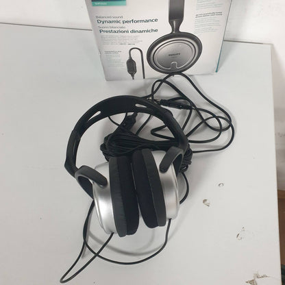276789 - PHILIPS Kufje për TV HiFi SHP2500/10, Gjatësi kabllo 6 m, Argjend/E Zezë, Shirit koke i rregullueshëm