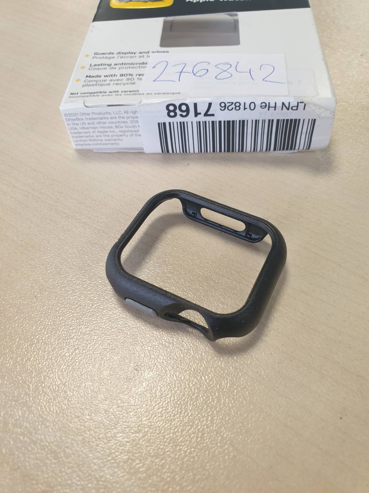 276842 - OTTERBOX Parakolp për Apple Watch Series 9/8/7 - 41 mm, mbrojtës i hollë dhe rezistent ndaj goditjeve dhe rënieve, mbron ekranin dhe skajet, i zi/gri